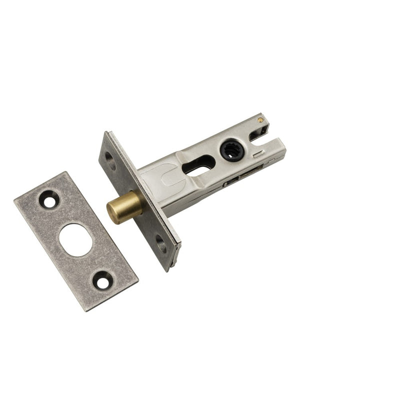 Privacy Bolt Round Bolt Distressed Nickel Backset 45mm
