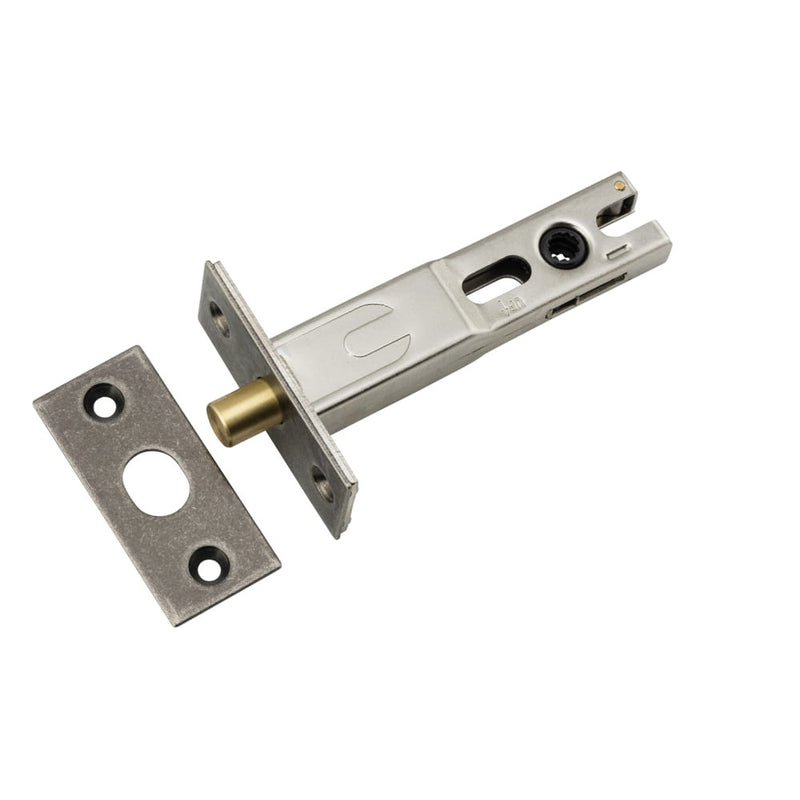 Privacy Bolt Round Bolt Distressed Nickel Backset 70mm