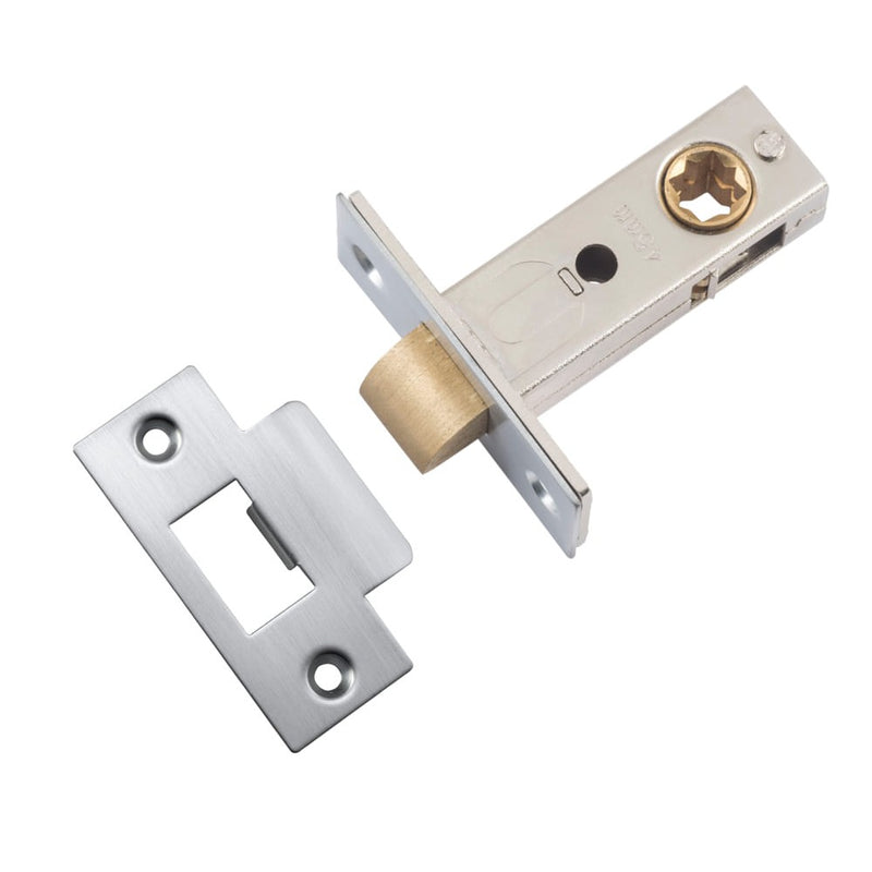 Tube Latch Split Cam 'T' Striker Brushed Chrome Backset 45mm