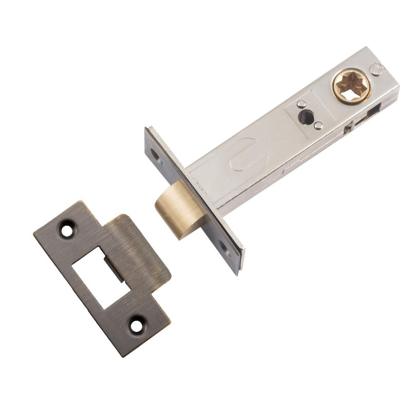 Tube Latch Split Cam Hard Sprung 'T' Striker Signature Brass Backset 70mm