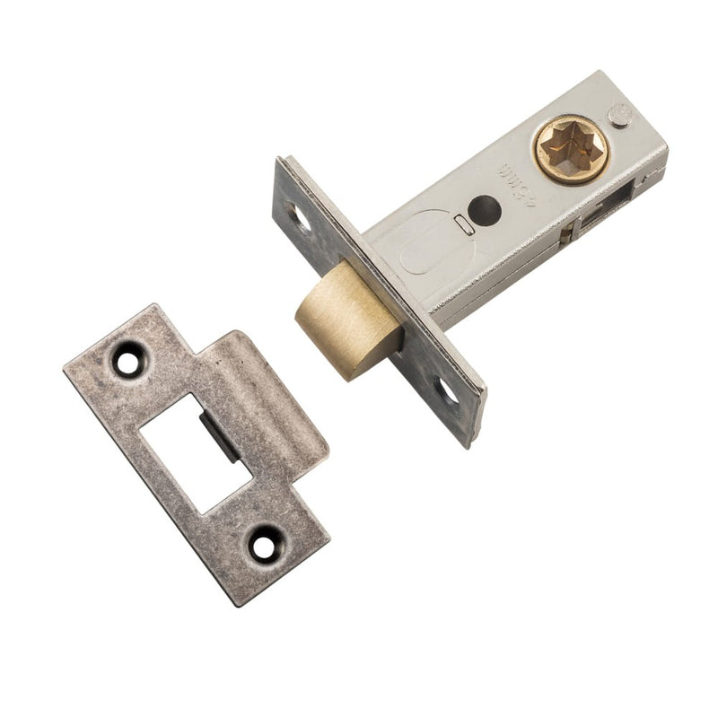 Tube Latch Split Cam Hard Sprung 'T' Striker Distressed Nickel Backset 45mm