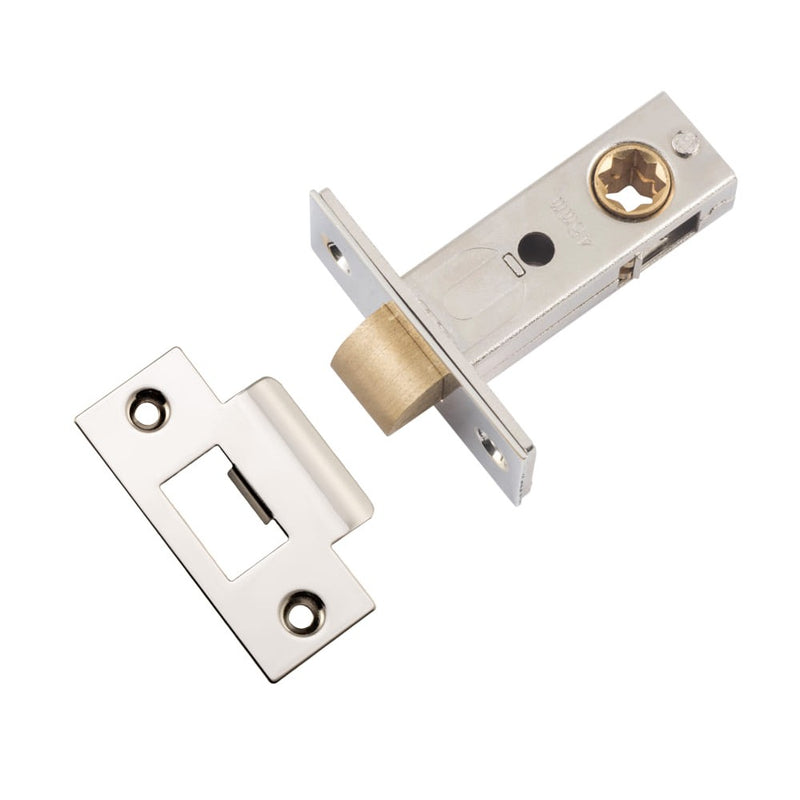 Tube Latch Split Cam Hard Sprung 'T' Striker Polished Nickel Backset 45mm