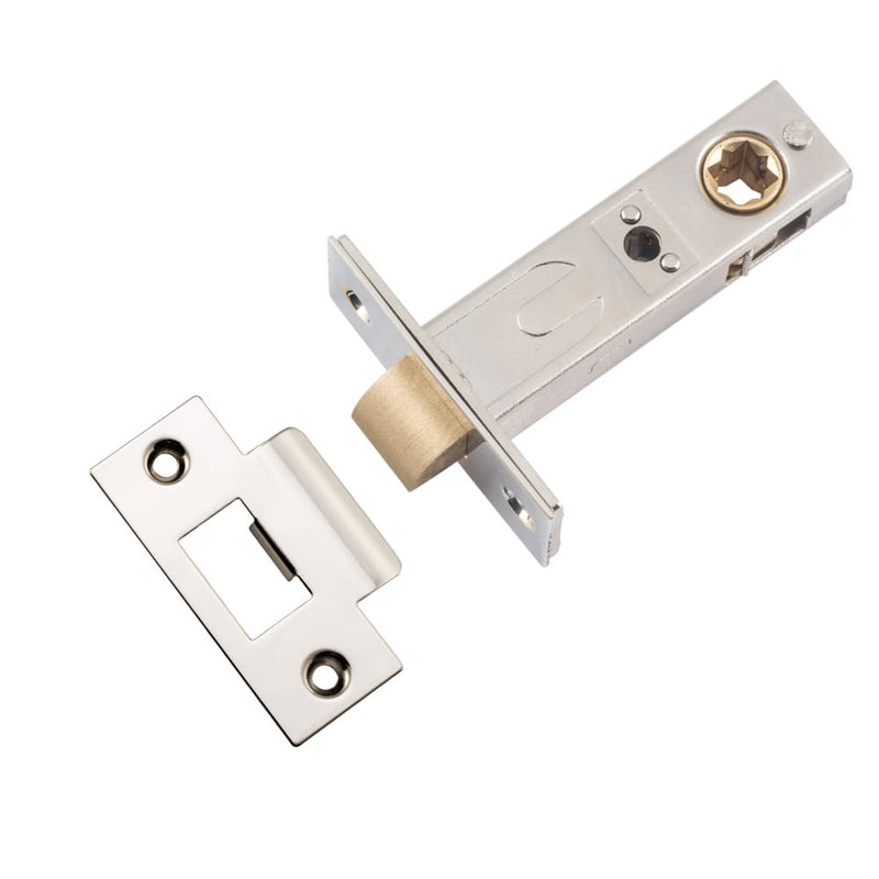 Tube Latch Split Cam Hard Sprung 'T' Striker Polished Nickel Backset 60mm