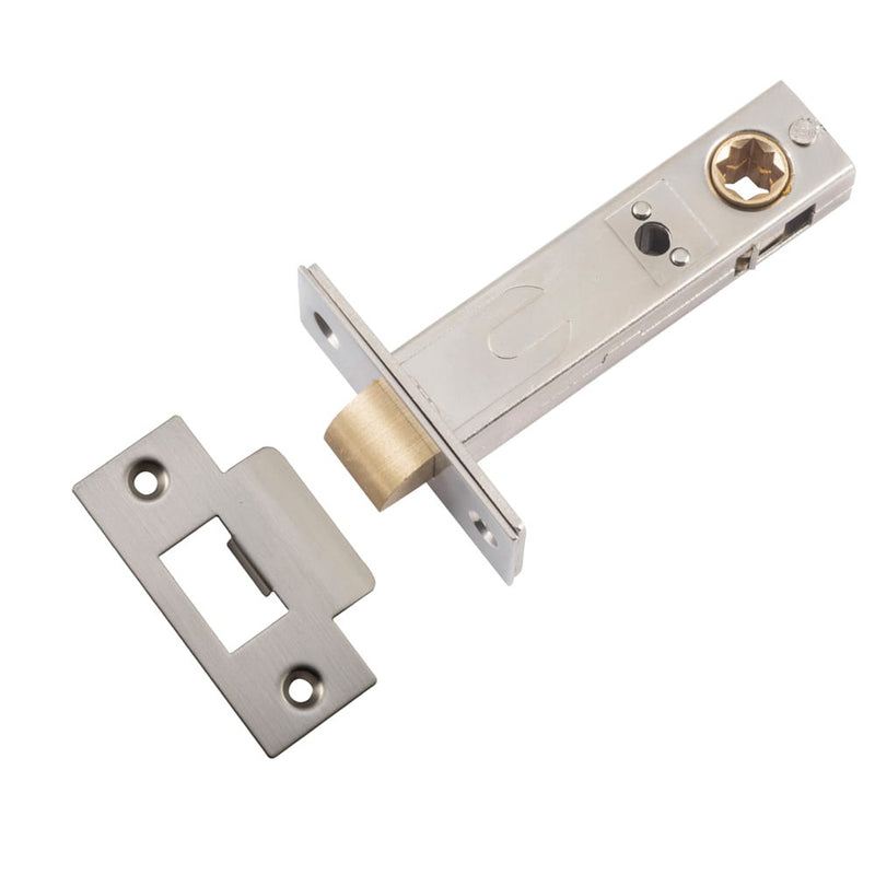 Tube Latch Split Cam Hard Sprung 'T' Striker Satin Nickel Backset 70mm