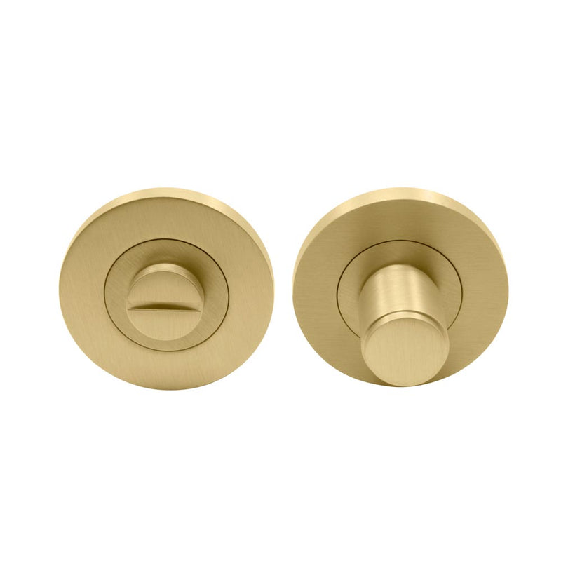Windsor Privacy Turn & Release Matt Satin Brass