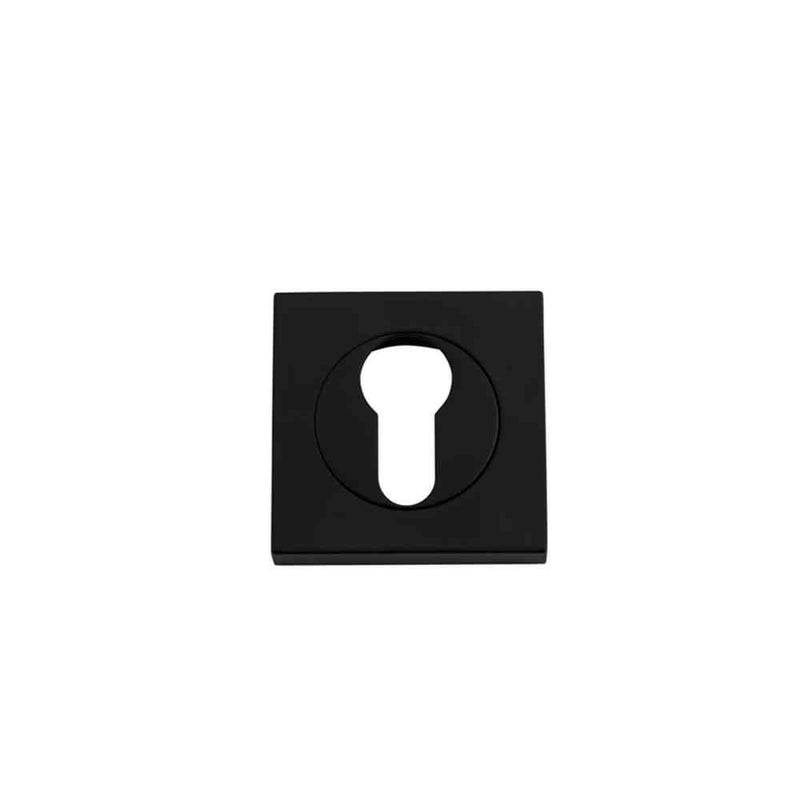 Escutcheon Euro Concealed Fix Square Pair Matt Black