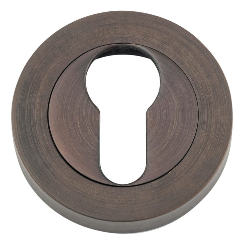 Escutcheon Euro Concealed Fix Round Pair Signature Brass