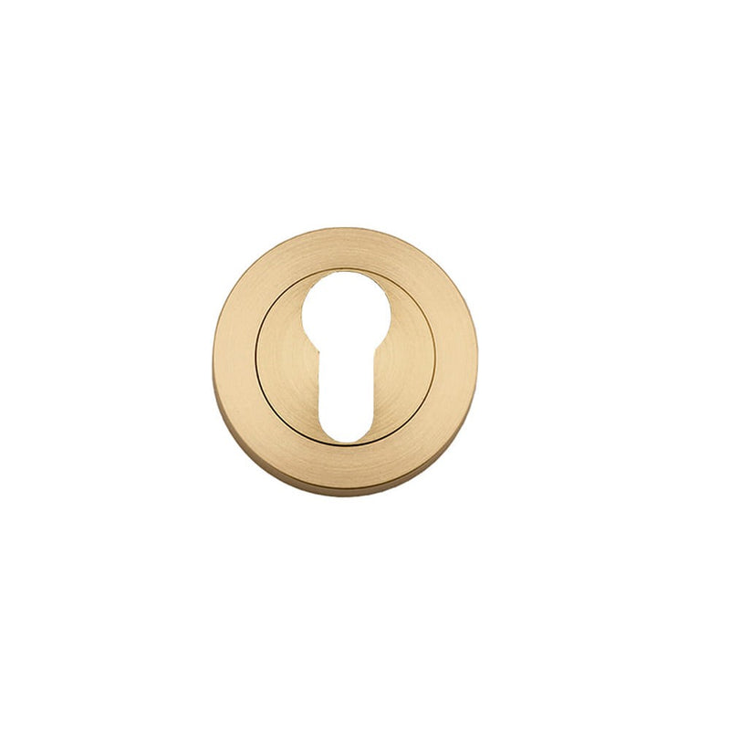 Escutcheon Euro Concealed Fix Round Pair Brushed Brass