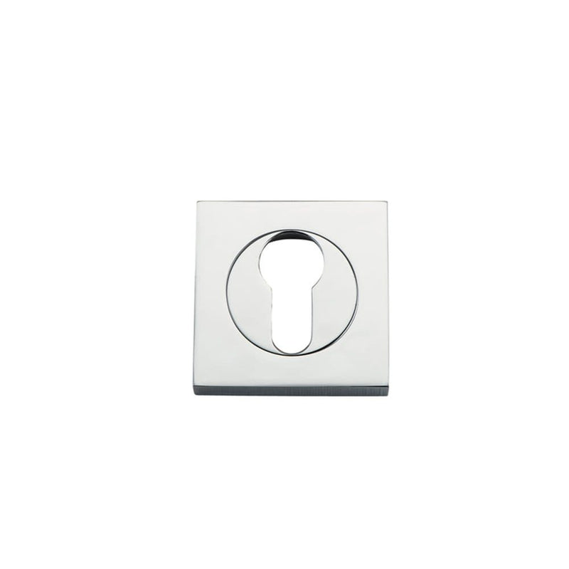 Escutcheon Euro Concealed Fix Square Pair Polished Chrome