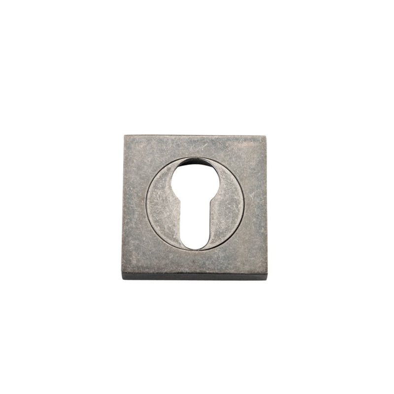 Escutcheon Euro Concealed Fix Square Pair Distressed Nickel