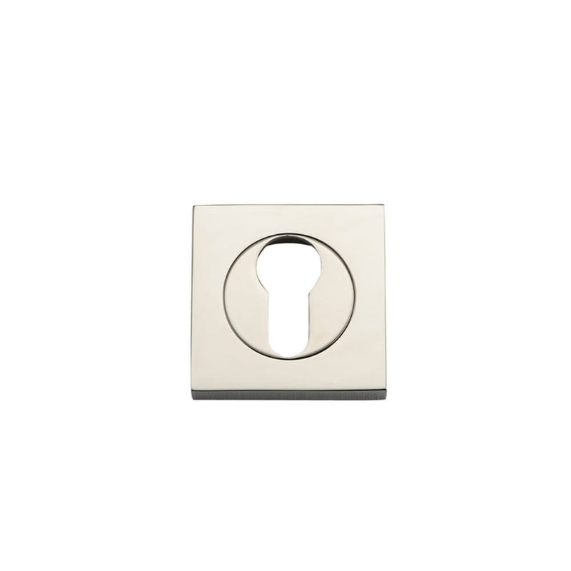 Escutcheon Euro Concealed Fix Square Pair Polished Nickel