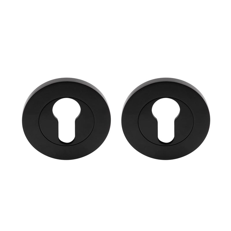 Windsor Euro Escutcheon Set Matt Black