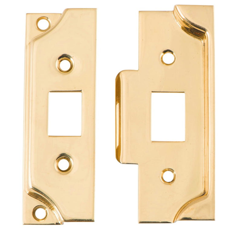 Rebate Kit to Suit Split Cam Tube Latch Polished Brass H95xW38mm