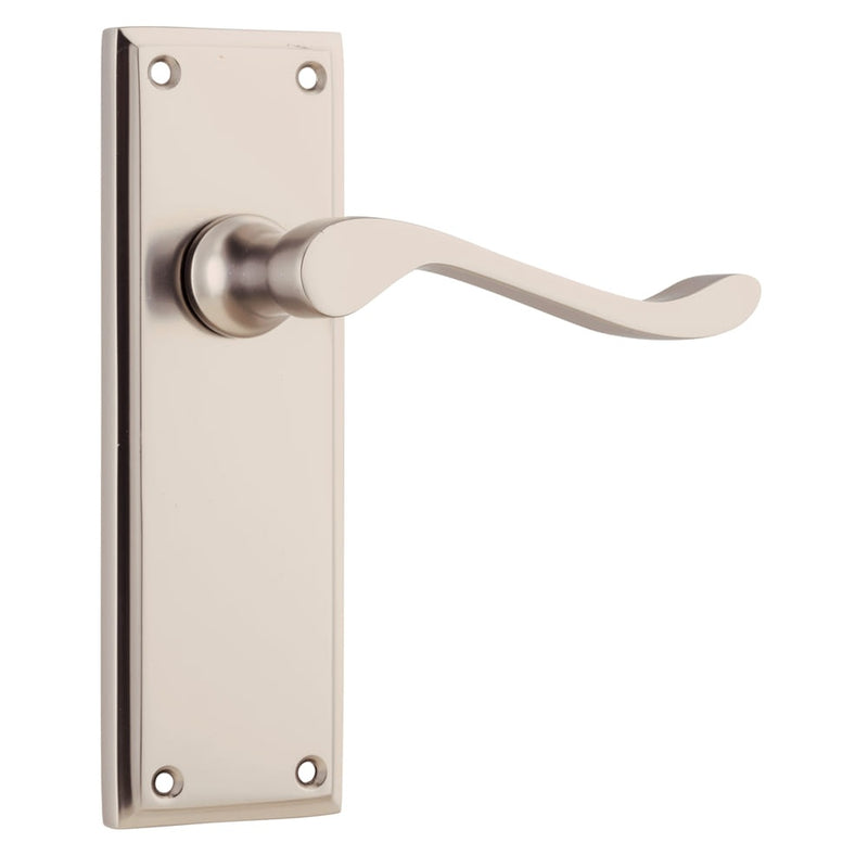 Door Lever Camden Latch Pair Satin Nickel