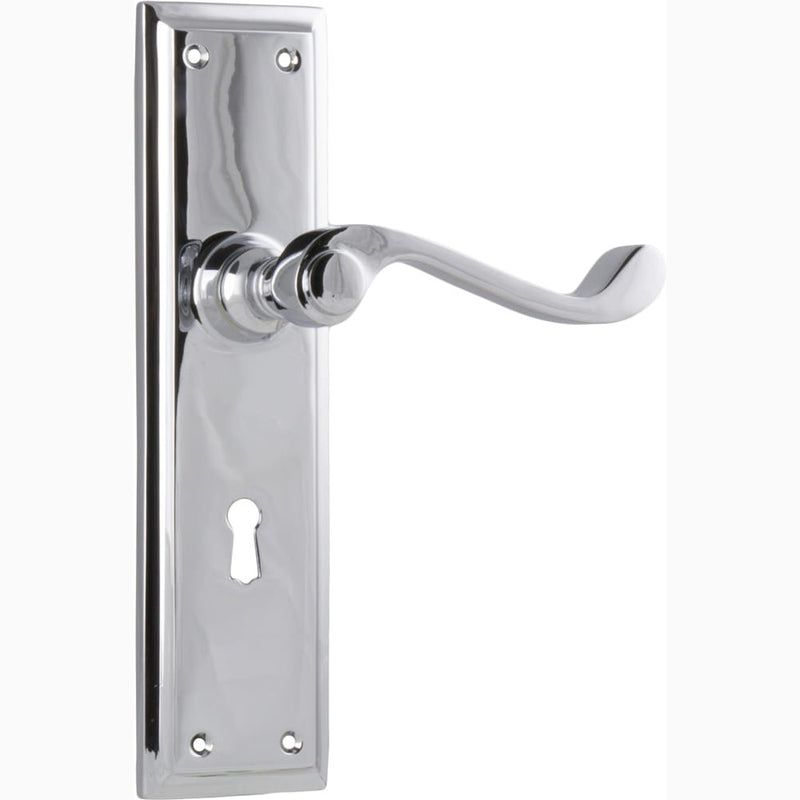 Door Lever Milton Lock Pair Chrome Plated