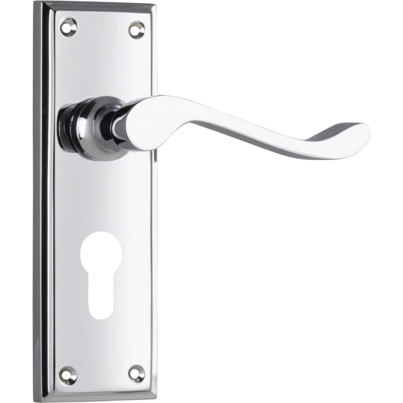 Door Lever Camden Euro Pair Chrome Plated