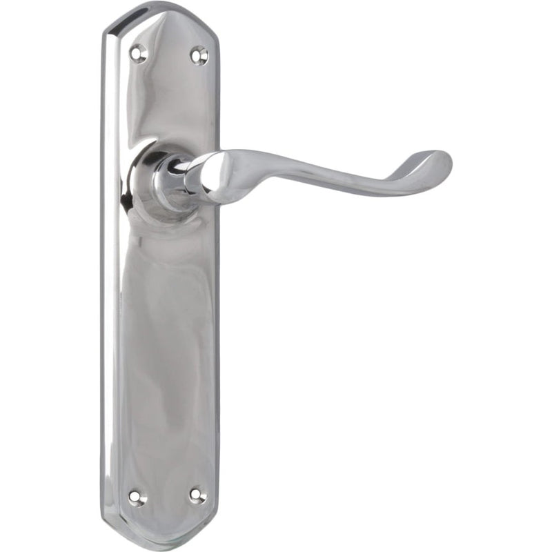 Door Lever Windsor Latch Pair Chrome Plated