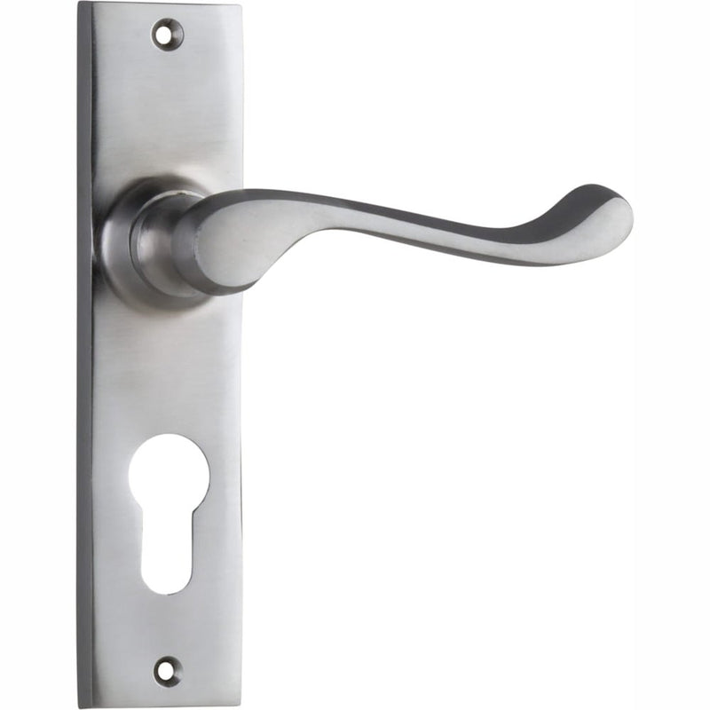 Door Lever Fremantle Euro Pair Satin Chrome