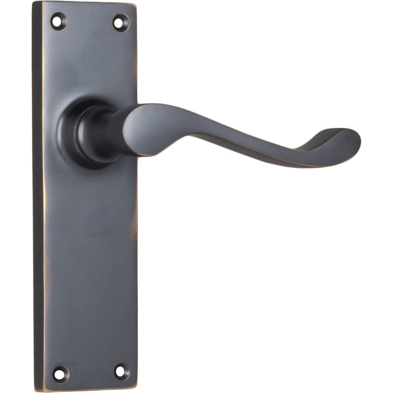 Door Lever Victorian Latch Pair Antique Copper