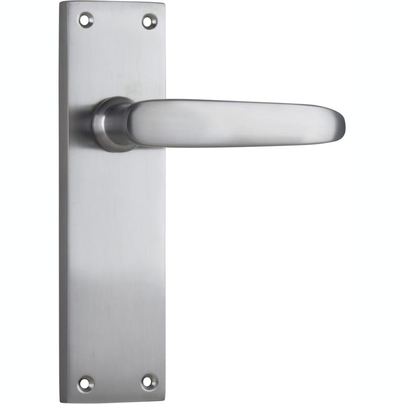 Door Lever Balmoral Latch Pair Satin Chrome