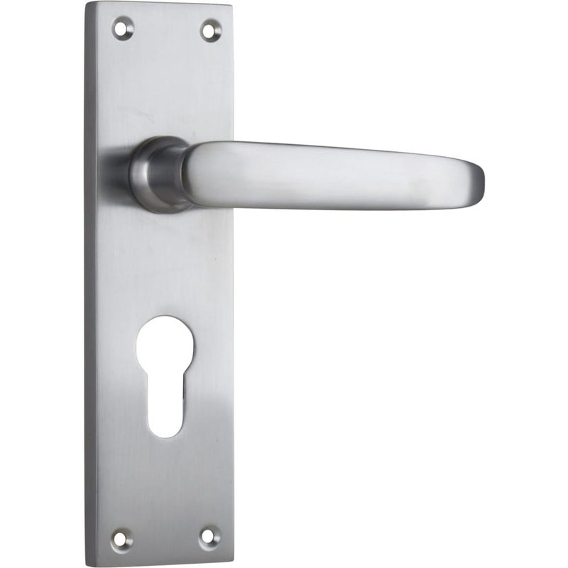 Door Lever Balmoral Euro Pair Satin Chrome