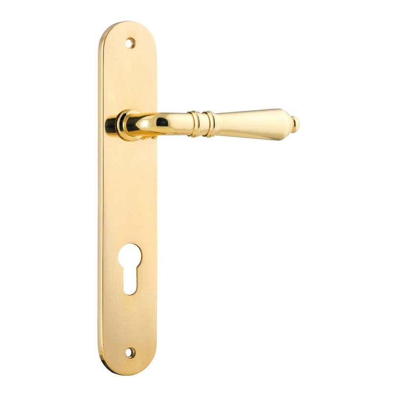 Door Lever Sarlat Oval Euro Polished Brass