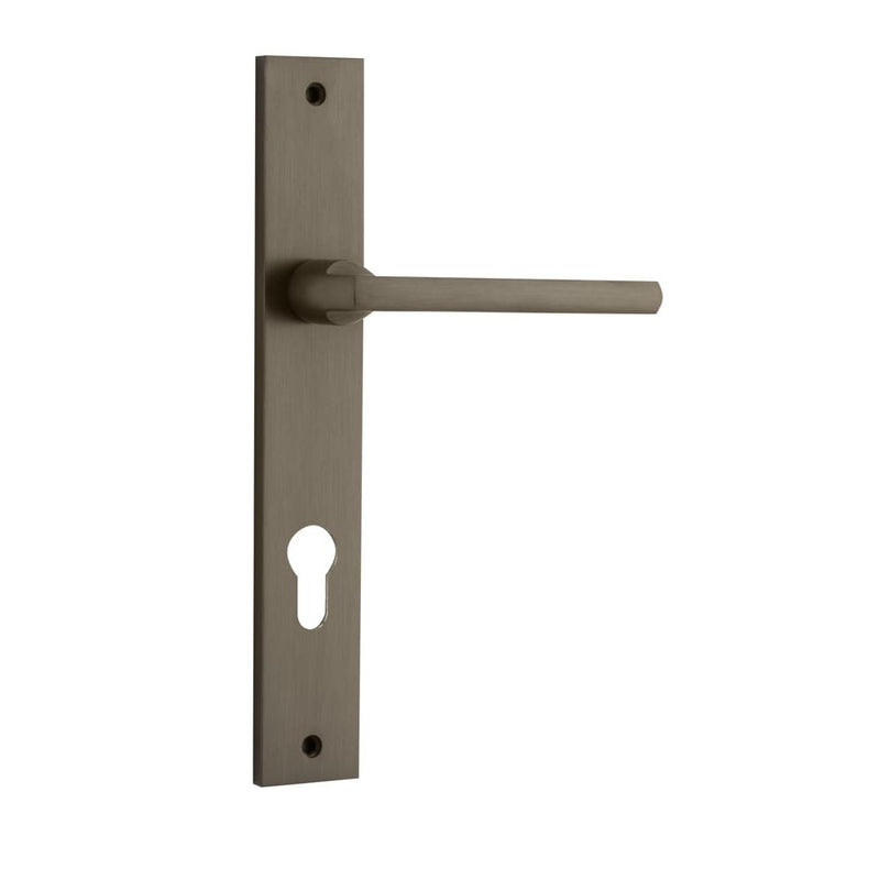 Door Lever Baltimore Rectangular Euro Signature Brass