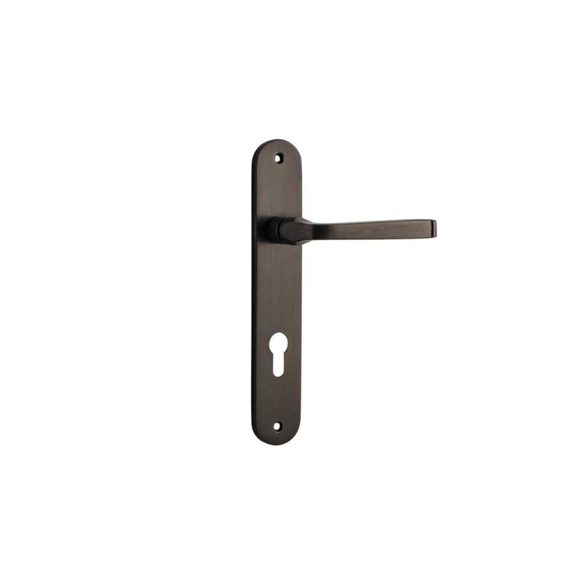 Door Lever Annecy Oval Euro Signature Brass