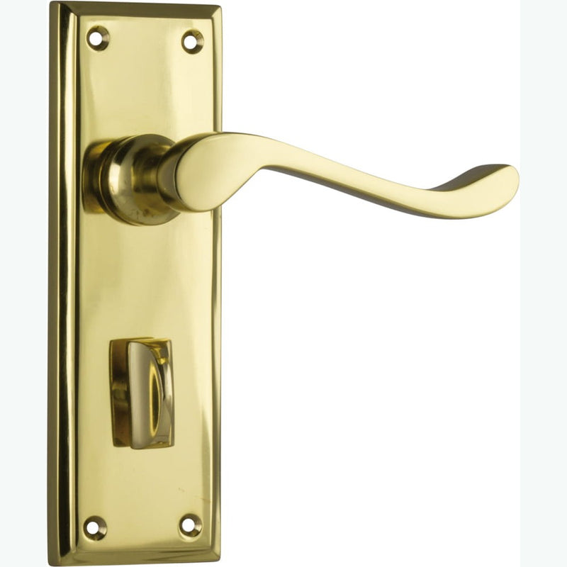 Door Lever Camden Privacy Pair Polished Brass