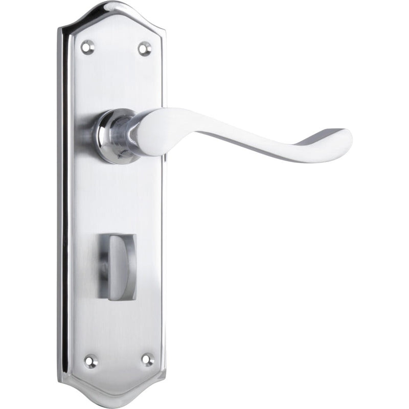 Door Lever Henley Privacy Pair Satin Chrome