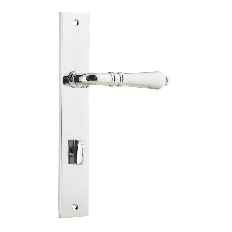 Door Lever Sarlat Rectangular Privacy Polished Chrome