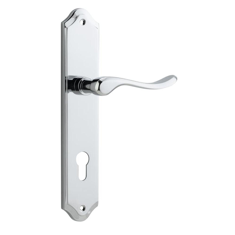 Door Lever Stirling Shouldered Euro Pair Polished Chrome