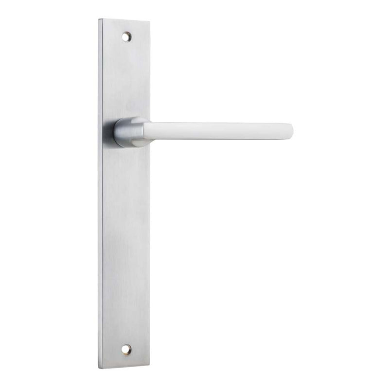 Door Lever Baltimore Rectangular Latch Brushed Chrome