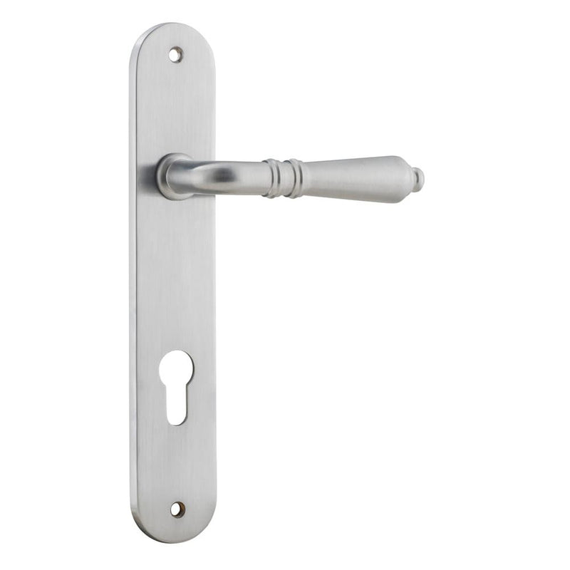 Door Lever Sarlat Oval Euro Brushed Chrome