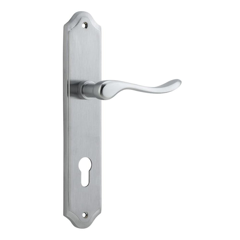 Door Lever Stirling Shouldered Euro Pair Brushed Chrome