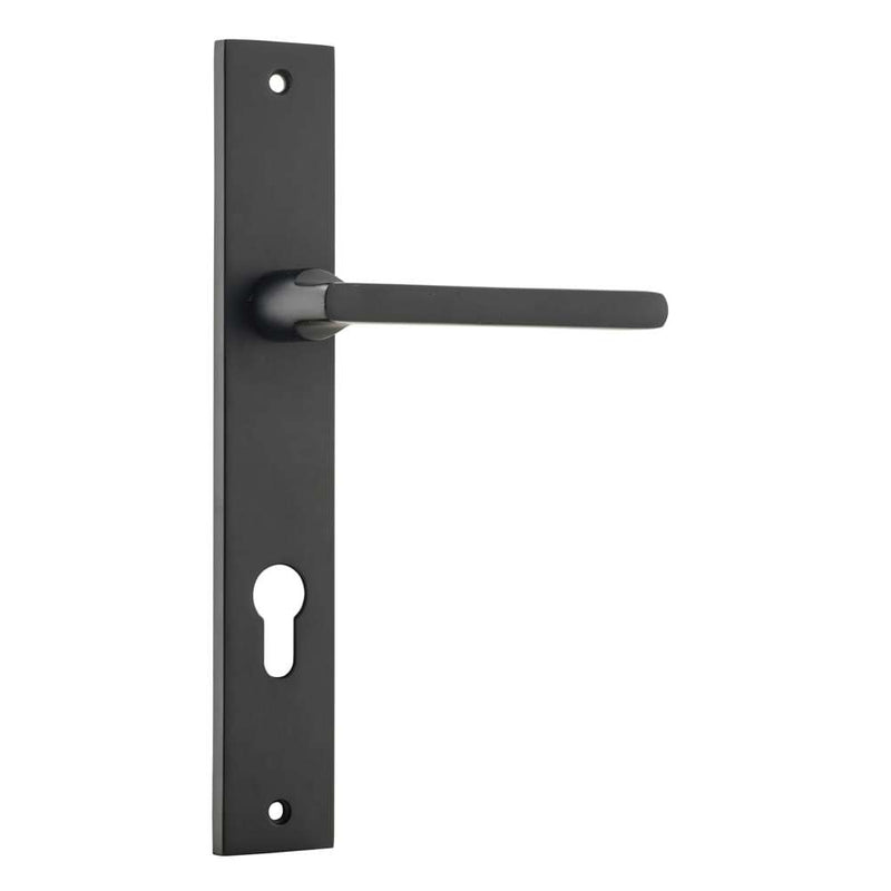 Door Lever Baltimore Rectangular Euro Matt Black