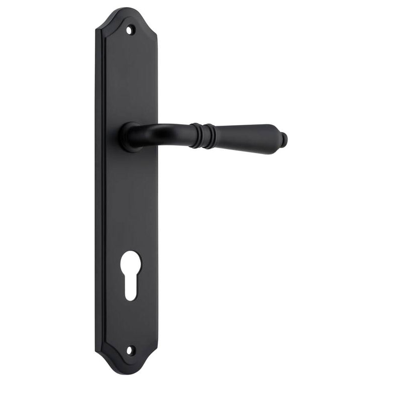 Door Lever Sarlat Shouldered Euro Matt Black