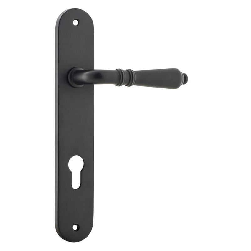 Door Lever Sarlat Oval Euro Matt Black