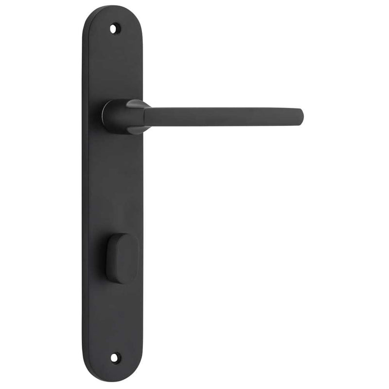 Door Lever Baltimore Oval Privacy Matt Black
