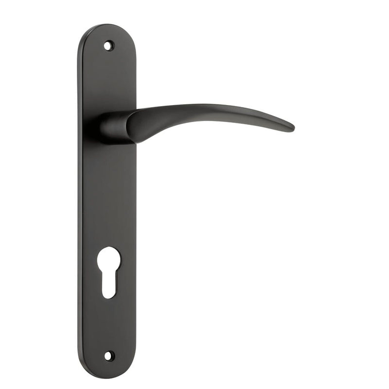 Door Lever Oxford Oval Euro Matt Black