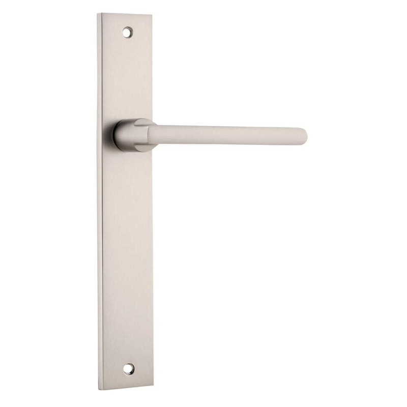 Door Lever Baltimore Rectangular Latch Satin Nickel