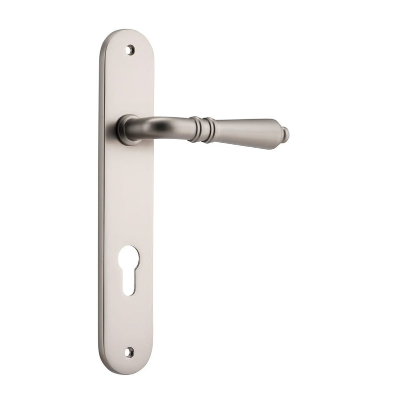 Door Lever Sarlat Oval Euro Satin Nickel