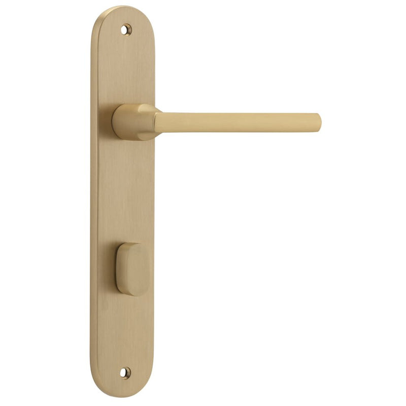 Door Lever Baltimore Oval Privacy Brushed Brass