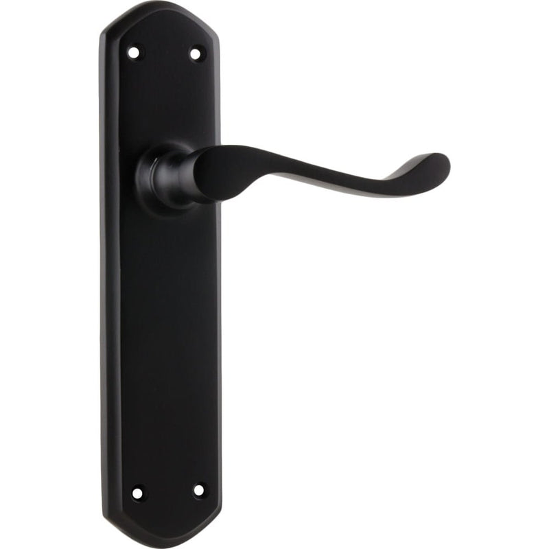 Door Lever Windsor Latch Pair Matt Black