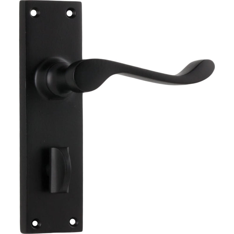 Door Lever Victorian Privacy Pair Matt Black