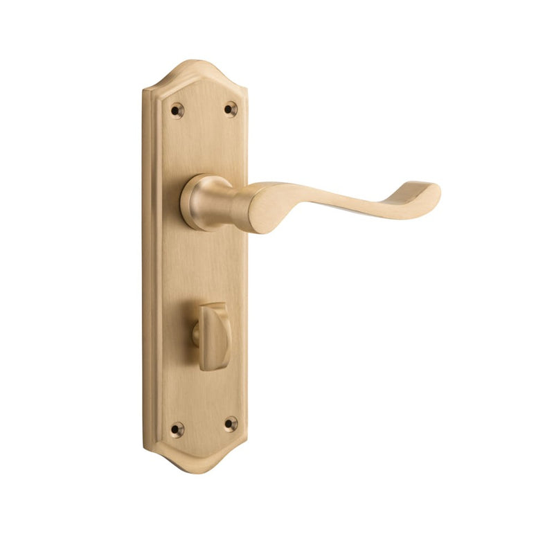 Door Lever Henley Privacy Pair Satin Brass