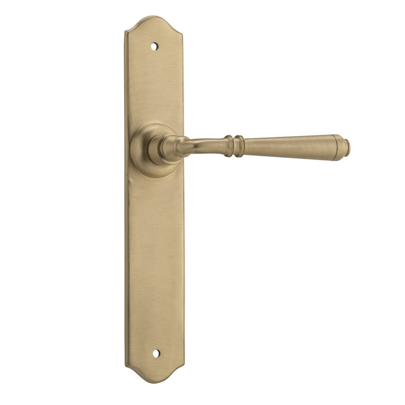 Door Lever Reims Latch Pair Satin Brass
