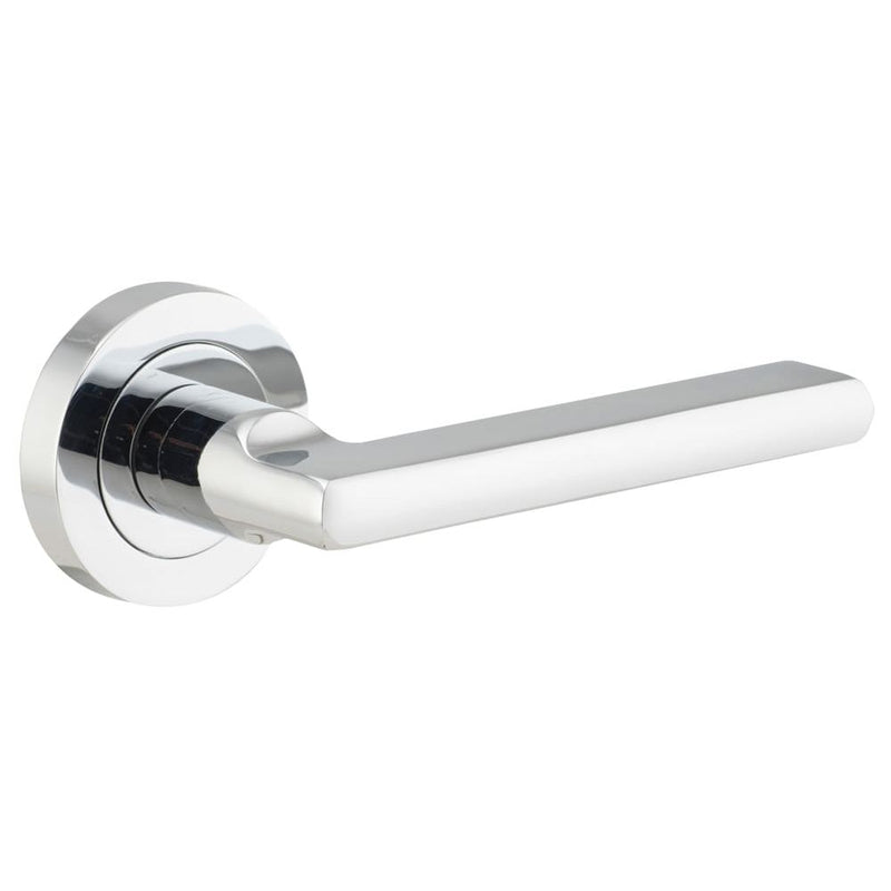Door Lever Baltimore Round Rose Polished Chrome