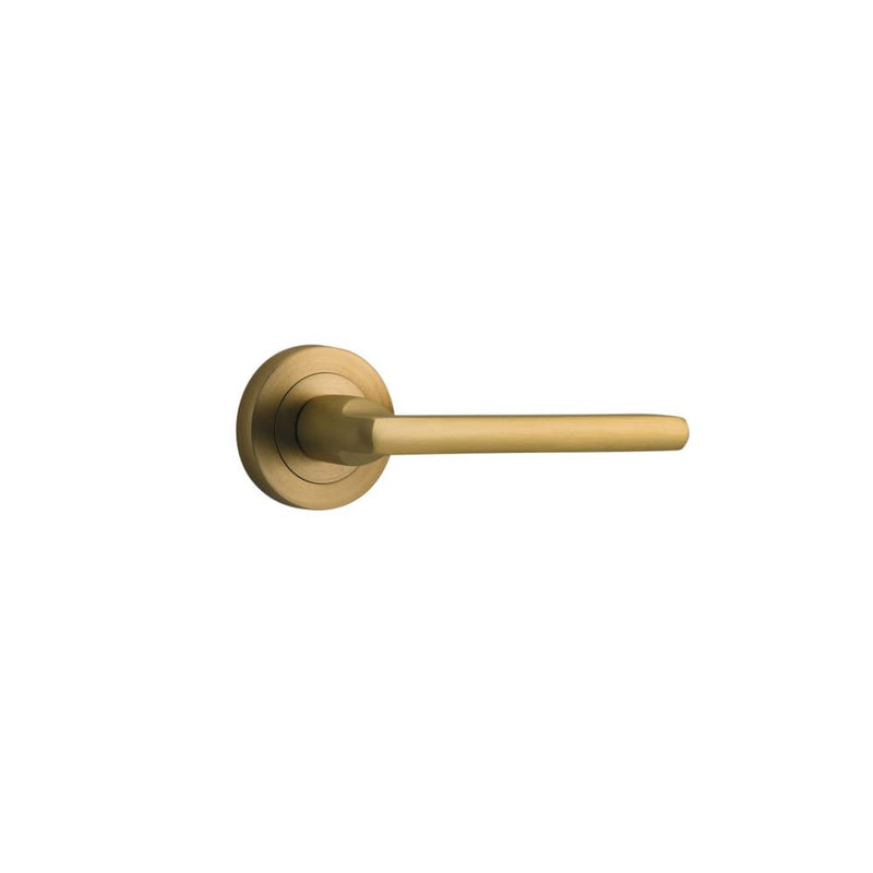 Door Lever Baltimore Round Rose Brushed Brass