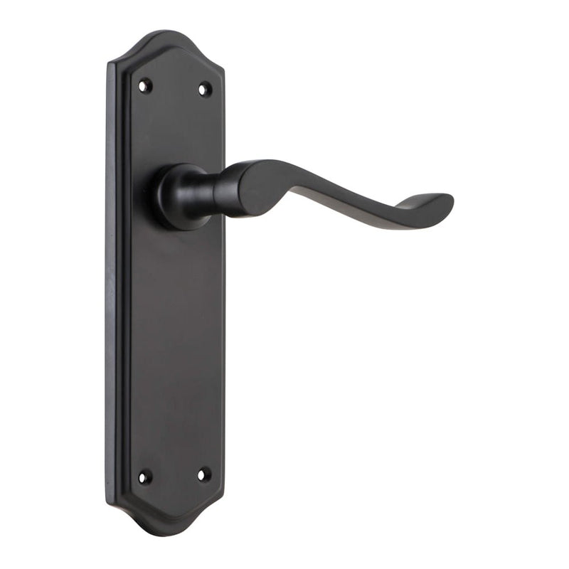 Door Lever Henley Latch Pair Matt Black
